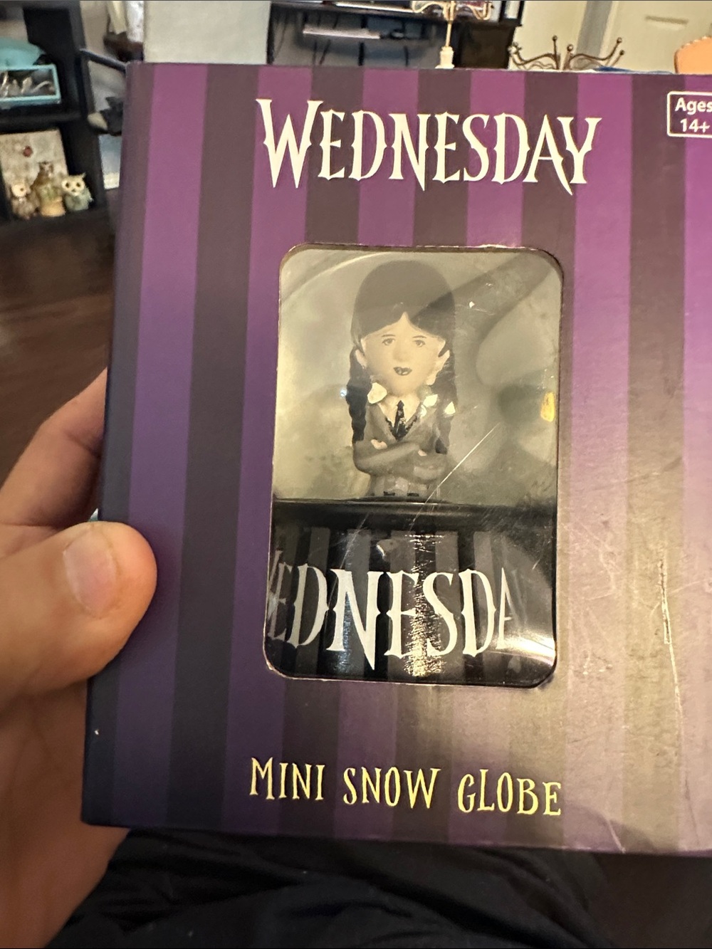 Wednesday Mini Snow Globe - Purple/Black